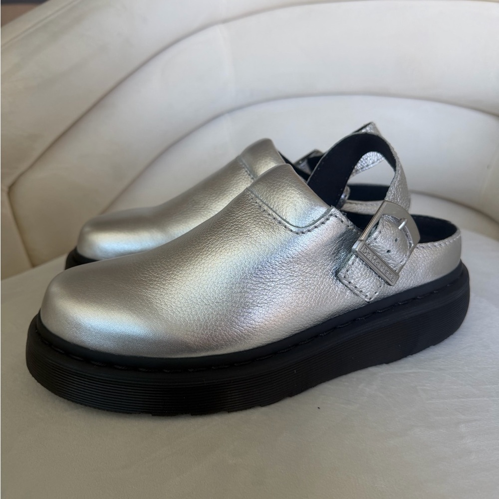 Dr. Martens women’s Silver Slippers